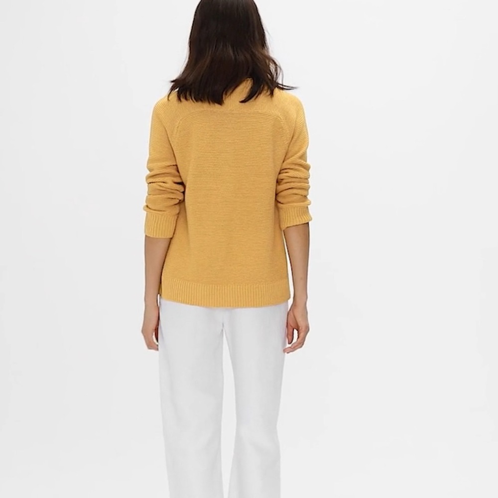 Eileen Fisher Organic Linen Cotton Crew Neck Top sweater Women’s Sz PL Marigold - Picture 2 of 8